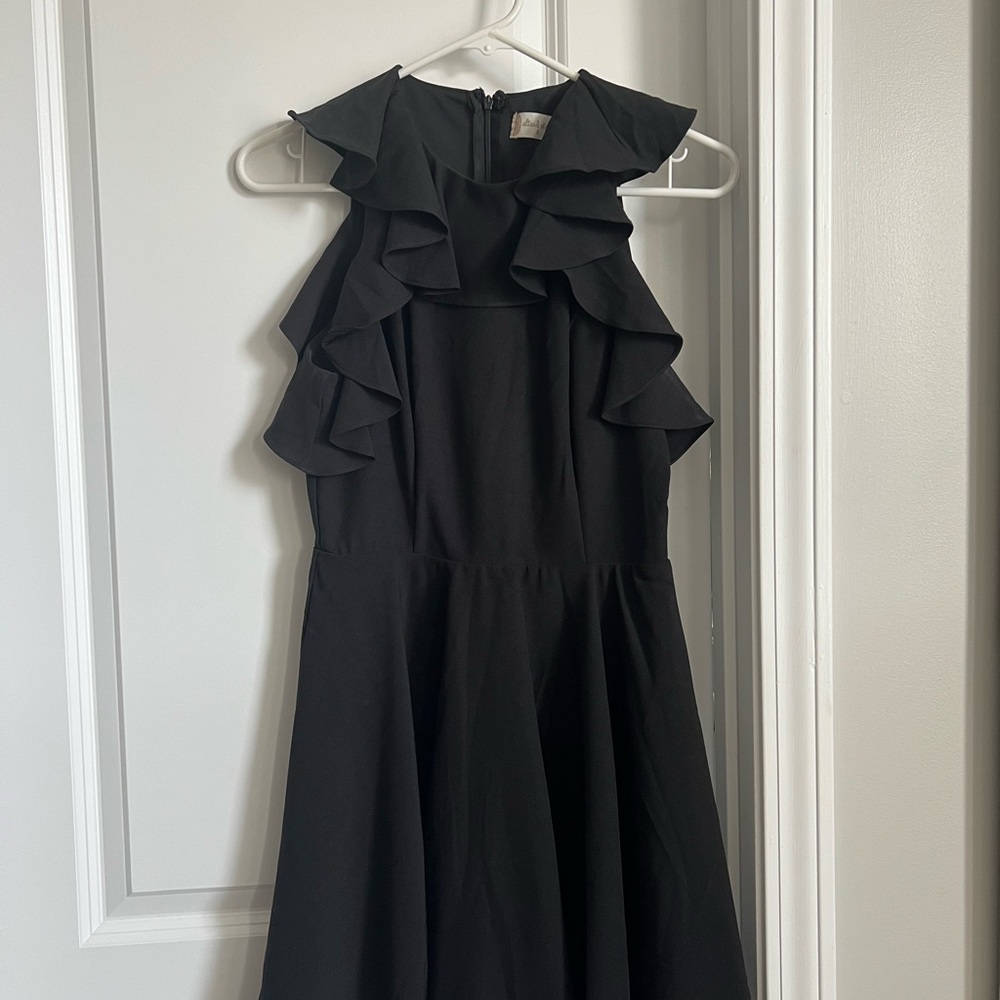 Elegant Black Ruffle Dress